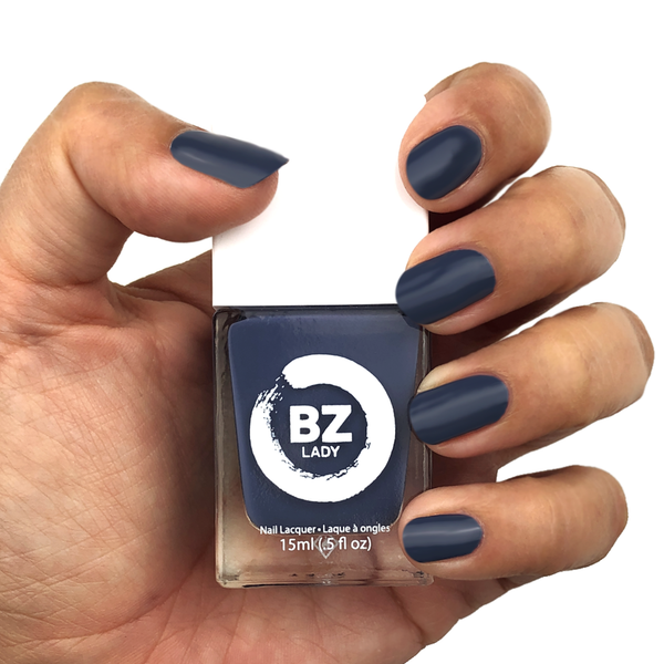 Vernis à ongles végan non-toxique bleu BZ Lady Oslo