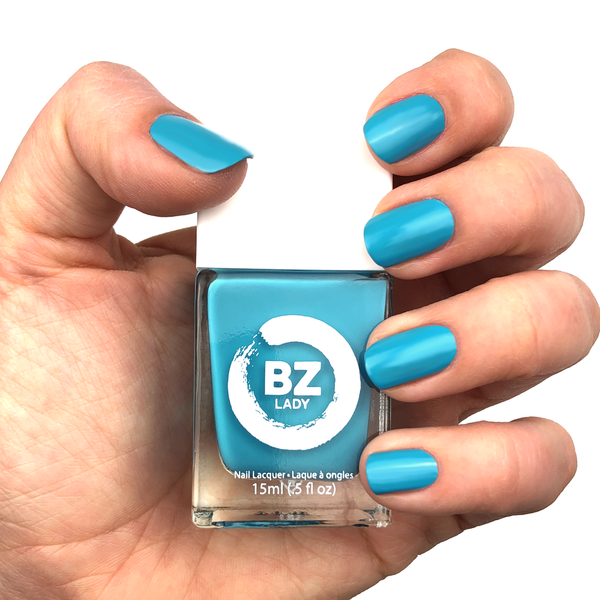 Vernis à ongles végan non-toxique bleu BZ Lady Ibiza