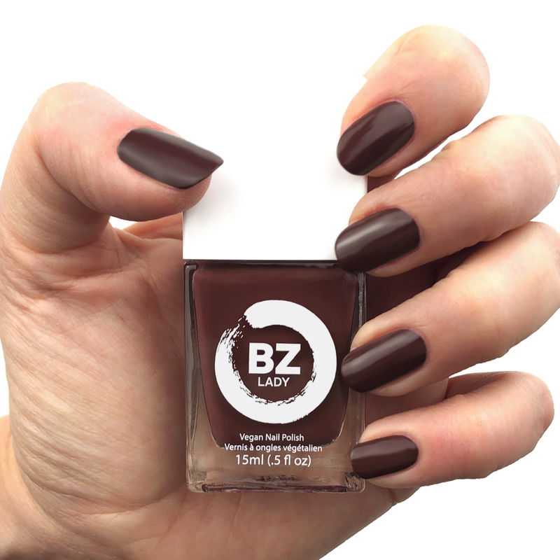 Vernis à ongles végan non-toxique brun chocolat BZ Lady Brisbane